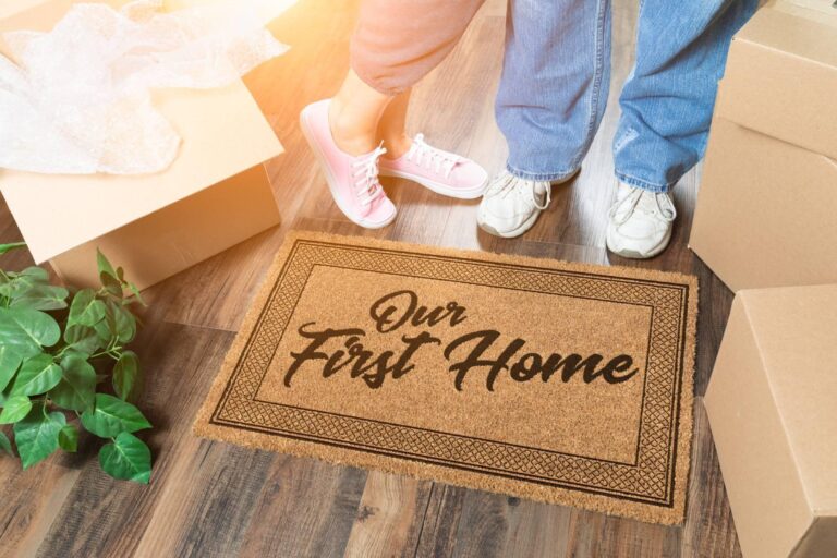 First home moving day, boxes packed, excitement in the air.