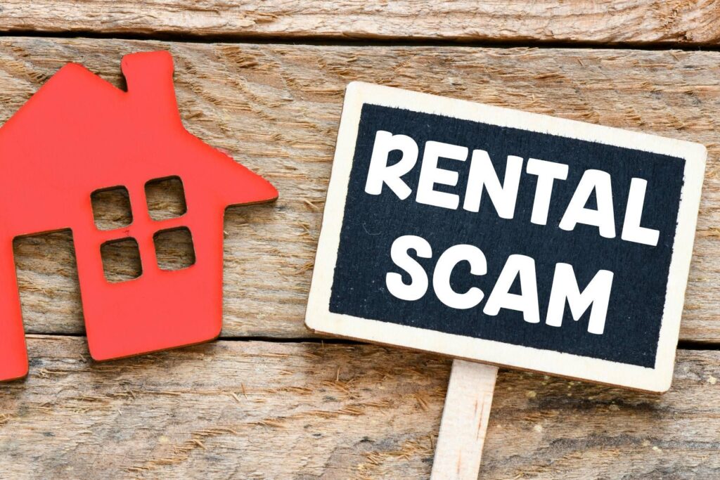 a house and a sign that says rental
