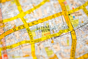 a map with the words berlin on it