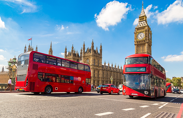 a red double decker bus
