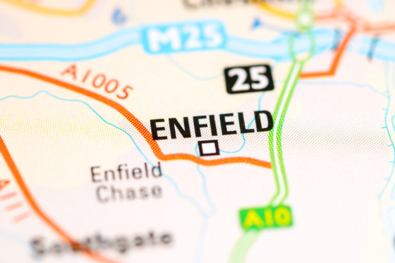 a map with a pin pointing to the location