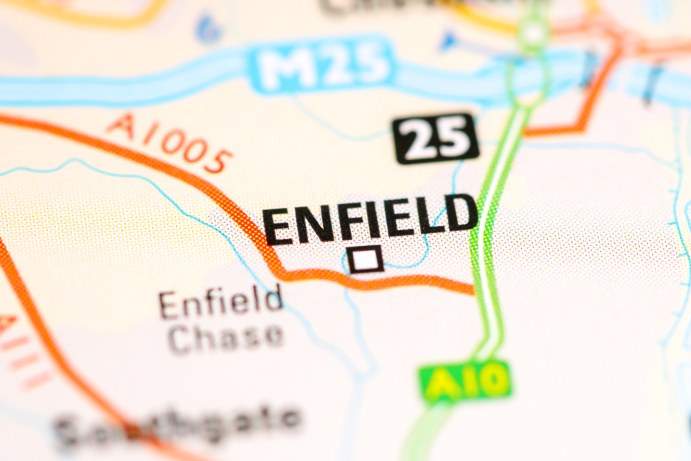 a map with a pin pointing to the location