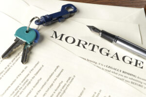 Mortgage application form with personal and financial details.
