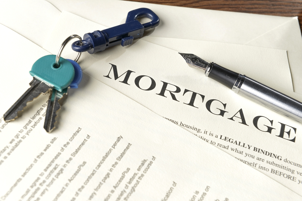 Mortgage application form with personal and financial details.